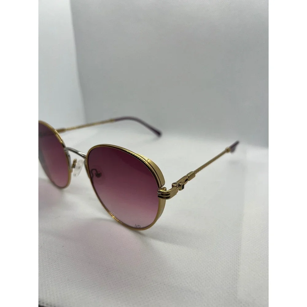 Porta‎ Romana 1250 Sunglasses Oval Gold Frame Purple Lens Italy Designer